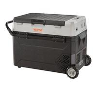 VEVOR Frigo Portatile per Auto, 38 Litri Frigorifero Compressore Congelatore Elettrico CC e CA con Manico Telescopico e Ruote per Campeggio 0,6kW.h Da -20°C a 10°C Regolabile per Auto Camion Barca