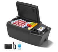 VEVOR Frigorifero a Compressore per Auto, Frigorifero 20L Compatibile per Tesla Model 3 Congelatore Portatile Controllo APP 12V/24V DC, da -16℃ a 10℃, Frigo Elettrico Congelatore per Campeggio
