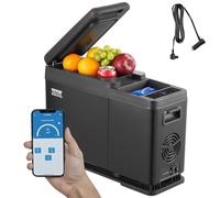 VEVOR Frigorifero per auto, 12 Volt, Bracciolo Frigorifero Frigorifero Frigorifero, 8 L Zona Singola Congelatore Portatile, --15,6 °C-20 ° F Gamma Regolabile, 12/24V DC e 100-240V AC Compressore