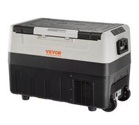 VEVOR Frigorifero per Auto, 55 Litr Frigo Compressore Congelatore Portatile a Doppia Zona per Campeggio con Manico e Ruote, 0,6kW.h Da -20°C a 10°C Regolabile Frigo Termico Elettrico per Camion Barca