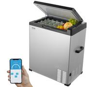 VEVOR Frigorifero per Auto, Congelatore Portatile Zona Singola 70 L 12 Volt, Gamma Regolabile da -20 ~ 20 ℃, Dispositivo di Raffreddamento a Compressore 12/24 V CC e 100-240 V CA per Campeggio Camper