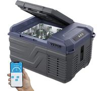 VEVOR Frigorifero per Auto, Congelatore Portatile Zona Singola 9 L 12 Volt, Gamma Regolabile da -20~20 ℃, Dispositivo di Raffreddamento a Compressore 12/24 V CC e 100-240 V CA per Campeggio Camper