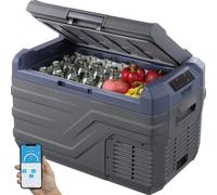 VEVOR Frigorifero per Auto, Frigo per Auto da 12 Volt, Congelatore Portatile a Zona Singola da 30 L con Luce Integrata, -20 ~ 20 ℃, 12/24V DC e 100-240V AC Compressore per Esterno, Campeggio, Camper