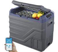 VEVOR Frigorifero per Auto, Frigo per Auto da 12 Volt, Congelatore Portatile a Zona Singola da 45 L con Luce Incorporata, 12/24V DC 100-240V AC Compressore per Esterno, Campeggio, Camper