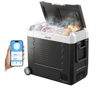 VEVOR Frigorifero Portatile a Compressore da Auto CC 12V/24V CA 100-240V, Frigo Portatile per Campeggio Viaggio Pesca Capienza 55 Litri Contenitore -20 a 20 °C Doppia Zona per Caravan