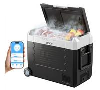 VEVOR Frigorifero Portatile da Auto con Compressore Capienza 45 Litri, Contenitore Refrigerante Doppia Zona Temperatura tra -20 a 20 °C Controllo APP, Mini Frigo per Auto Caravan da Campeggio Pesca