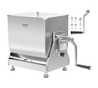 VEVOR Impastatrice Manuale per Carne con Serbatoio Inclinabile 40 L Impastatrice per Carne in Acciaio Inossidabile, Impastatrice per Salsicce con Coperchio, Maniglia, per Manzo Macinato, Argento