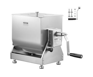 VEVOR Frullatore Manuale per Carne da 6,8 kg Impastatrice Manuale per Carne Macinata con Contenitore Ribaltabile, Miscelazione Massima di 6,8 kg di Carne, Impastatrice per Salsicce con Riduttore