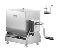 VEVOR Frullatore Manuale per Carne da Impastatrice Manuale per Carne con Riduttore, Miscelazione Massima di 20,4 kg di Carne, Dispositivo Macina per Lavorazione della Carne con Contenitore Ribaltabile