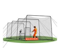 VEVOR Gabbia da battuta baseball 12000×3680×3100 mm – portatile, HDPE 45 strati, corde lunghe