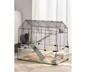 VEVOR Gabbia per Criceti, Habitat per Criceti Trasparenti con Visione a 360°, Gabbia per Piccoli Animali Domestici 22,8 x 15 x 21,3 pollici con Bottiglia d'Acqua, Casa Portatile per Piccoli Animali