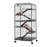VEVOR Gabbia per Piccoli Animali in Metallo 133 cm a 6 Livelli con Ruote