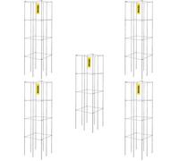 VEVOR Gabbie per Pomodori, 11,8" x 11,8" x 46,1", 5 Confezioni Gabbie di Supporto per Piante Quadrate, Torri per Pomodori in Acciaio per Verdure Rampicanti, Piante, Fiori, Frutta