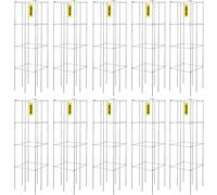 VEVOR Gabbie per Pomodori, 11,8" x11,8 x46,1, 10 Confezioni Gabbie di Supporto per Piante Quadrate, Torri Pomodori in Acciaio Rivestito in PVC per Verdure Rampicanti, Piante, Fiori, Frutta