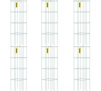 VEVOR Gabbie per Pomodori, 14,6" x 14,6" x 39,4", 6 Confezioni Gabbie di Supporto per Piante Quadrate, Torri di Pomodoro in Acciaio per Verdure Rampicanti, Piante, Fiori, Frutta