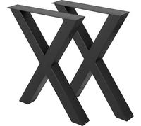 VEVOR Gamba da Tavolo Nero, Gamba Tavolino e Scrivania in Acciaio Forma di X, Gamba per Tavolo in Metallo 720 x 760 mm con Capacità da 1000 kg per Tavolini, Divano, Mobile, Porta TV, Scrivania