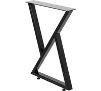 VEVOR Gambe da Tavolo in Metallo da 71 x 61 cm Gambe da Scrivania in Acciaio con Capacità di Carico di 800 kg Piedini in Gomma Regolabili, per Tavolino, Mobile TV e Scrivania, Nero