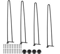 VEVOR Gambe per Tavolo a Forcina da 4 Pezzi con Piastra di Montaggio, Kit di Gambe per Scrivania Lunghezza 71 cm in Acciaio Capacità Carico max. 227 kg, Gambe per Mobili per Tavolo da Casa Ufficio