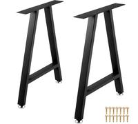 VEVOR Gambe per Tavolo a Forma-A in Ferro Nero Gambe Scrivania 2 Pezzi 71x45 cm