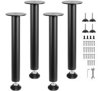 VEVOR Gambe per Tavolo da 4 Pezzi con Piastra di Montaggio, Kit di Gambe per Scrivania Lunghezza 406,4mm in Acciaio Capacità Carico max. 544kg, Set di Gambe Regolabili per Mobili Tavolo Casa Ufficio