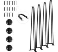 VEVOR Gambe per Tavolo da 4 Pezzi Gambe a Forcina, Kit di Gambe per Scrivania Lunghezza 710mm in Acciaio Capacità Carico max. 408kg, Set di Gambe 4 Pezzi Regolabili per Mobili Tavolo da Casa Ufficio