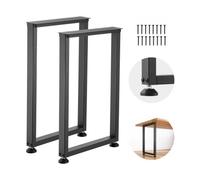 VEVOR Gambe per Tavolo in Acciaio a Sezione Quadrata, Gambe per Scrivania Smontabili, Design Modulare, Struttura Stabile, Facile da Montare, Carico Max. 1000 kg, 2 Pezzi, 45 x 74 cm, per Studio, Nero