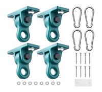 VEVOR Ganci per Altalena, Set da 4 Staffe Resistenti, Ganci in Lega di Alluminio con Cuscinetti Scorrevoli, capacità di Carico Totale 2268 kg, per Amache, Parchi Giochi, Verande, Yoga e Sacco da Boxe