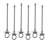 VEVOR Ganci per Altalena, Set da 6 Staffe Resistenti, Ganci in Acciaio Robusti con Cuscinetti Scorrevoli, Portata Massima 386 kg, per Amache, Parchi Giochi, Verande, Yoga e Sacco da Boxe, Argento