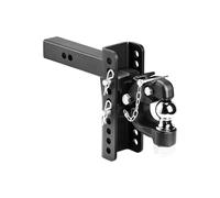 VEVOR Gancio a Perno, 9070 kg, Gancio a Perno da 5,08 cm, Ricevitore, Sfera di Attacco Combinata 5,87 cm, Adatta per Anello Lunetta, Lunghezza 39,6 cm, Rivestimento a Polvere, Nera