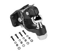 VEVOR Gancio a Perno 9070 kg Gancio di Traino, Combinazione, Sfera Traino 50,8 mm per Anello a Lunetta 63,5 a76,2 mm Kit Montaggio, Adesivi di Avvertimento Fosforescenti, Verniciatura a Polvere Nera