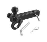 VEVOR Gancio di Traino, Supporto a Sfera Triangolare con Gancio e Perno, Sfera del Rimorchio 47,6/50 / 58,7 mm, per Ricevitore 50 mm, Gancio di Traino a Sfera 4535 kg per Camper SUV ATV Camion Nero