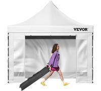 VEVOR Gazebo Pop-up da Giardino Esterno Pieghevole con Pannelli Laterali 3 x 3m Altezza Regolabile, Tenda Gazebo Pop-up da Giardino per Evento Festa Mercato da Esterno con Borsa da Trasporto 26,5 kg
