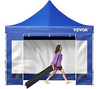 VEVOR Gazebo Pop-up da Giardino Esterno Pieghevole con Pannelli Laterali 3 x 3m Altezza Regolabile, Tenda Gazebo Pop-up da Giardino per Evento Festa Mercato da Esterno con Borsa da Trasporto 26,5 kg
