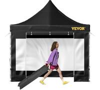 VEVOR Gazebo Pop-up da Giardino Esterno Pieghevole con Pannelli Trasparenti 3x3m Altezza Regolabile, Tenda Gazebo Pop-up da Giardino per Evento Festa Mercato da Esterno con Borsa da Trasporto 26,5 kg