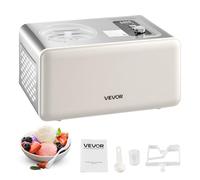 VEVOR Gelatiera Automatica con Compressore Integrato, Macchina per Gelato Senza Precongelamento 2 L Sorbettiera Elettrica in Acciaio Inox a 3 Modalità, Macchina per Gelato con Compressore per Casa