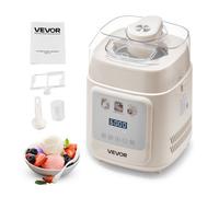 VEVOR Gelatiera Automatica Verticale con Compressore Integrato, Macchina per Gelato Senza Precongelamento da 1 L Sorbettiera Elettrica a 4 Modalità, Macchina per Gelato con Compressore per Casa