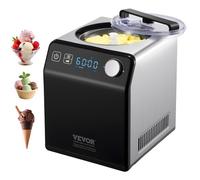 VEVOR Gelatiera Elettrica Casalinga per Gelato Capienza 2L circa Potenza 180W, Macchina per Gelato Elettrica con Schermo LCD Preparazione Rapida Senza Precongelamento per Gelato Sorbetti Frozen Yogurt