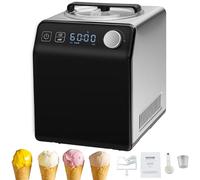 VEVOR Gelatiera Elettrica Casalinga per Gelato Capienza 2L circa Potenza 180W, Macchina per Gelato Elettrica con Schermo LCD Preparazione Rapida Senza Precongelamento per Gelato Sorbetti Frozen Yogurt