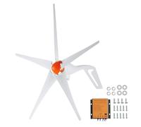 VEVOR Generatore Eolico 500 W, Direzione Regolabile Velocità del Vento Iniziale 2,5 m/s Adatto per Casa Fattoria Camper Barche, Kit Turbina Eolica 12 V Generatore Eolico 5 Pale con Controllo