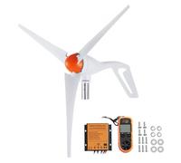 VEVOR Generatore Eolico da 500 W Kit Turbina Eolica da 12 V Generatore Eolico a 3 Pale con Anemometro, Controllo MPPT e Direzione Sopravvento Regolabile, Adatto per Casa, Fattoria, Camper, Barche