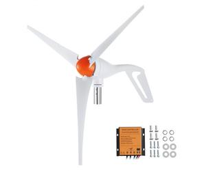 VEVOR Generatore Eolico da 500 W, Kit Turbina Eolica da 12 V, Generatore Eolico a 3 Pale con Controller MPPT, Direzione Sopravvento Regolabile e Velocità del Vento Iniziale di 2,5 m/s, per Esterno