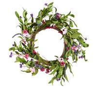 VEVOR Ghirlanda Decorativa Artificiale, 55,88 cm, Rosa Verde, Decorata con Margherite, Velo di Velo, Boccioli, Ghirlanda per Tutto l'Anno, Decorazioni per Pareti di Casa Finestre Festival Matrimoni