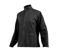 VEVOR Giacca da Saldatore Ignifuga, Taglia XXL, Giacca di Sicurezza per Saldatura Resistente al Calore, Bottoni Automatici e Tasche, Manica in Pelle di Vacchetta Crosta Resistente, Corpo in Cotone FR