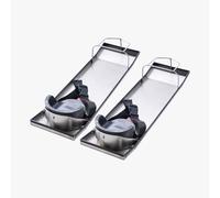 VEVOR Ginocchiere per calcestruzzo 75 x 20 cm, Tavole per ginocchiere in acciaio inox, Spingitore per calcestruzzo, Ginocchiere per calcestruzzo e cinghie per lavorazione del calcestruzzo