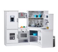 VEVOR Set di Giocattolo da Cucina ad Angolo per Bambini 24 Pezzi Bianco