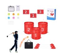 VEVOR Gioco da Golf da Giardino, Campo da Golf a 3 Buche, Giochi di Pratica del Gioco del Golf con Secchio per Famiglie, Adulti e Bambini, Gioco di Golf Portatile per Esterni per Cortile, Campeggio