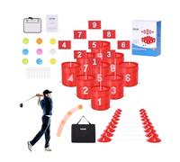 VEVOR Gioco da Golf da Giardino, Campo da Golf a 9 Buche, Giochi di Pratica del Gioco del Golf con Secchio per Famiglie, Adulti e Bambini, Gioco di Golf Portatile per Esterni per Cortile, Campeggio