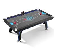 VEVOR Gioco di Air Hockey da Tavolo 2,2 m con Luce a LED con Segnapunti | per Sala Giochi, Arcade di Hockey ad Aria per Feste, Set di Accessori, Gambe a Forma di H, Sistema di Punteggio Elettronico