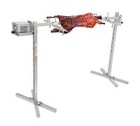 VEVOR Girarrosto elettrico da 117 cm, capacità di 60 kg, girarrosto girevole motore automatico da 52 W, supporto universale regolabile in altezza, barbecue in acciaio inox per agnello maiale