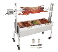 VEVOR Girarrosto Spiedo BBQ 50W Capienza Max. 41 kg Altezza Regolabile 19-43,2cm